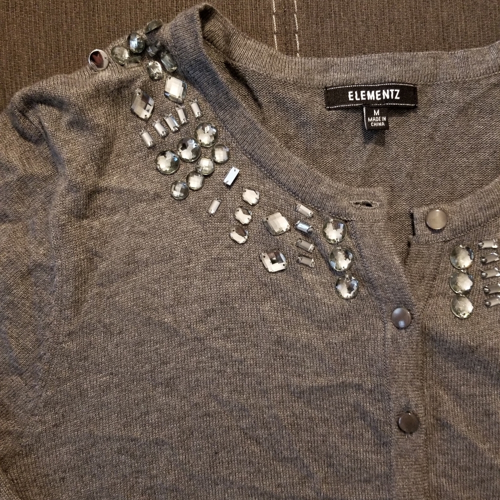 Elementz Rhinestone Sweater - Picture 3 of 6